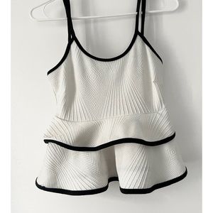 •CHARLOTTE RUSSE• black & white ruffle top